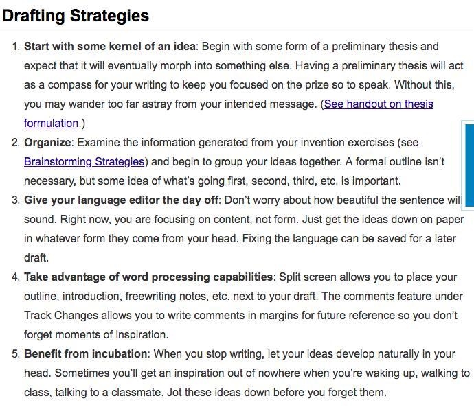 Which strategies could help you draft your writing?-example-1