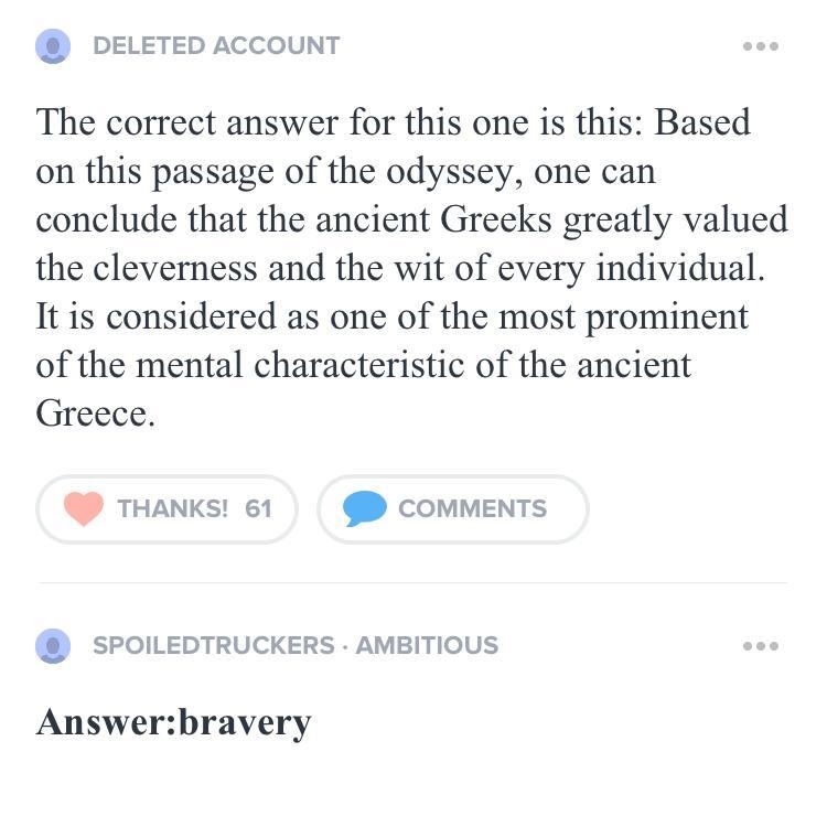 Based on this passage of The Odyssey, one can conclude that the ancient Greeks greatly-example-1