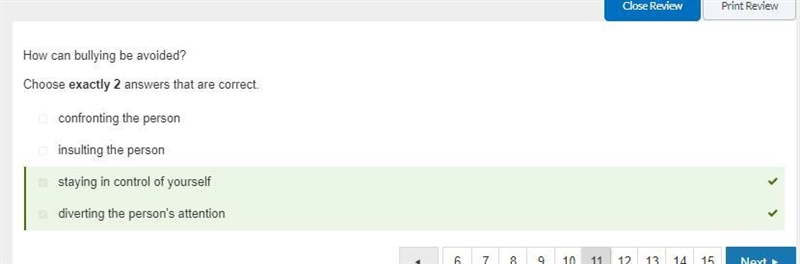 70 POINTS!!! How can bullying be avoided? Choose exactly 2 answers that are correct-example-1