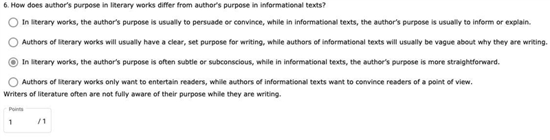 4. How does author's purpose in literary works differ from author's purpose in informational-example-1