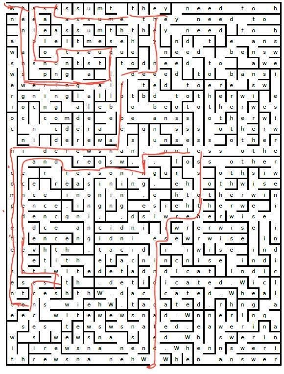 Using the maze below please find the correct path through the maze. Then follow that-example-1