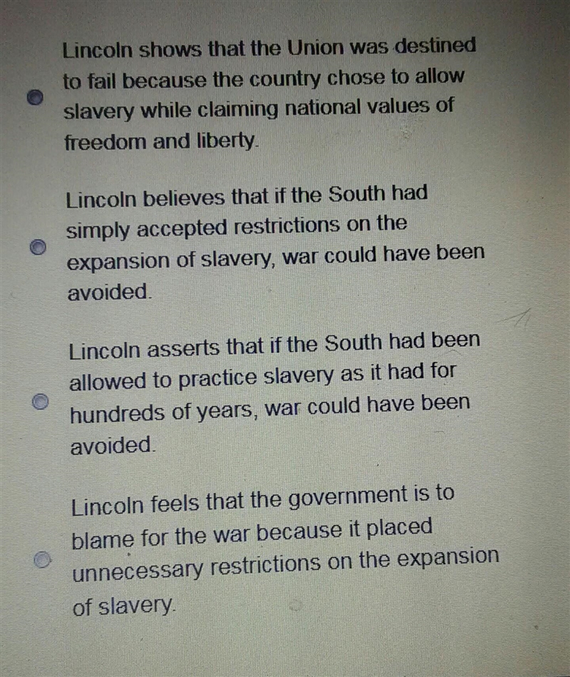 Abraham Lincoln Second Inaugural Address March 4, 1965. Read these sentences from-example-1