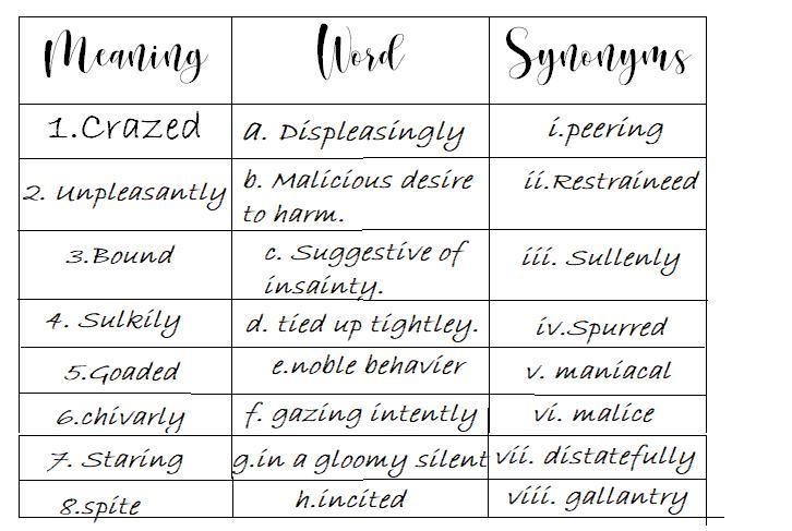 Match the words in the first column to their meanings in the second column and also-example-1