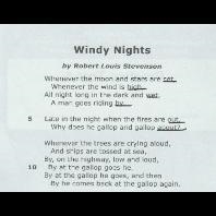 Which word describes the mood of the poem? windy nights calm eager mysterious sad-example-1