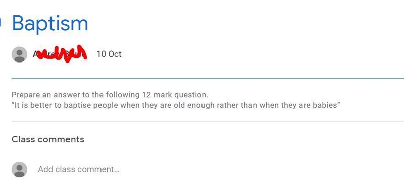 Prepare an answer to the following 12 mark question. “It is better to baptise people-example-1