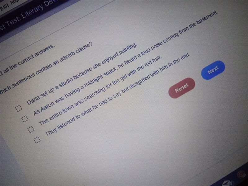 Please help!!! which sentences contain an adverb clause?​-example-1