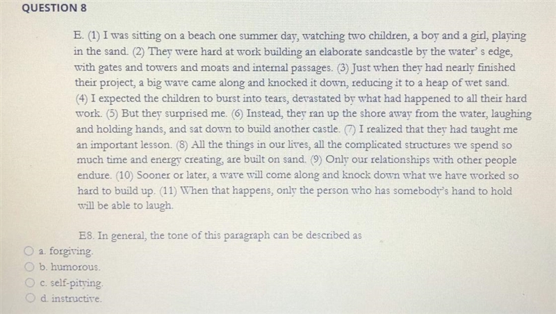 Please help. Read the passage and choose the answer to the question about purpose-example-1