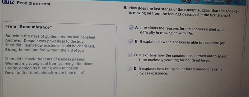 how does the last stanza of the excerpt suggest that the speaker is moving on from-example-1