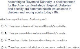 Read this example: According to Raymond Donnelly, a spokesperson for the American-example-1