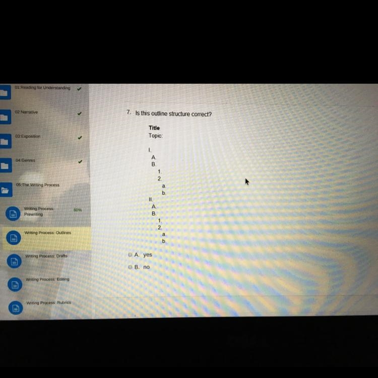 Is this outline structure correct?-example-1