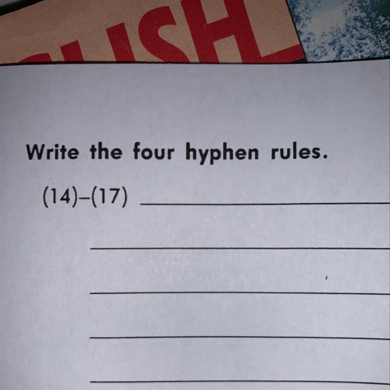 What are the four hyphen rules?-example-1