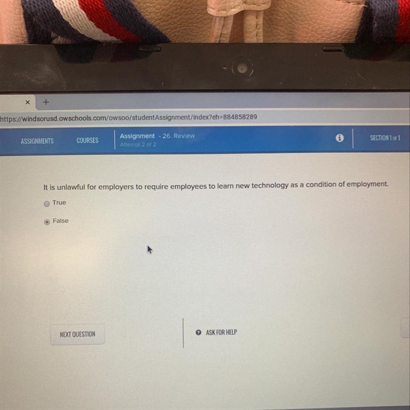 it is unlawful for employers to require employees to learn new technology as a condition-example-1