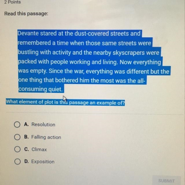 What element of the plot is this passage an example of-example-1