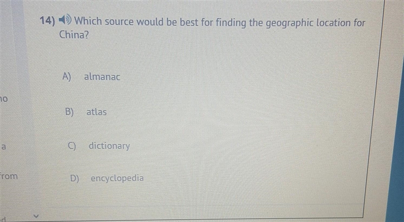 Wich source would be best for finding the geographic location for china​?-example-1