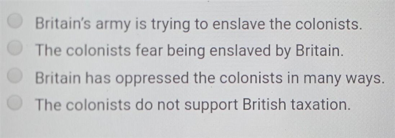 Read the excerpt from The Crisis, Number I, by Thomas Paine. "Britain, with an-example-1