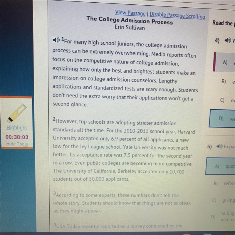 6) What method does the author use to convince the reader of her point of view? A-example-1