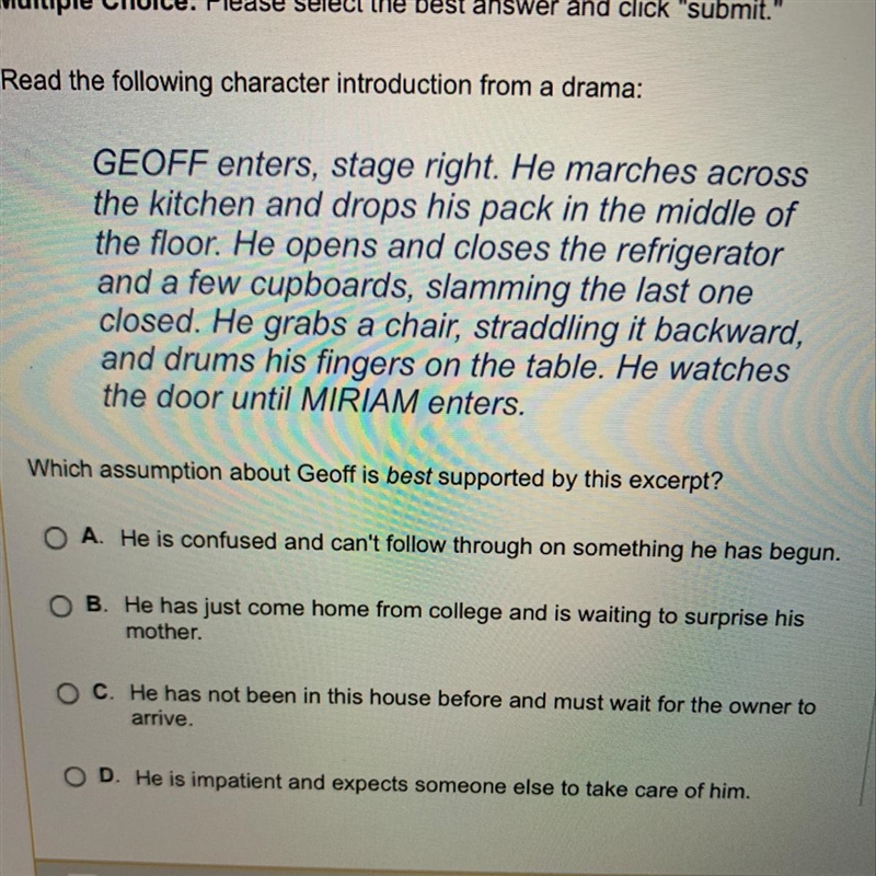 Which assumption about Geoff is best supported by this excerpt?-example-1