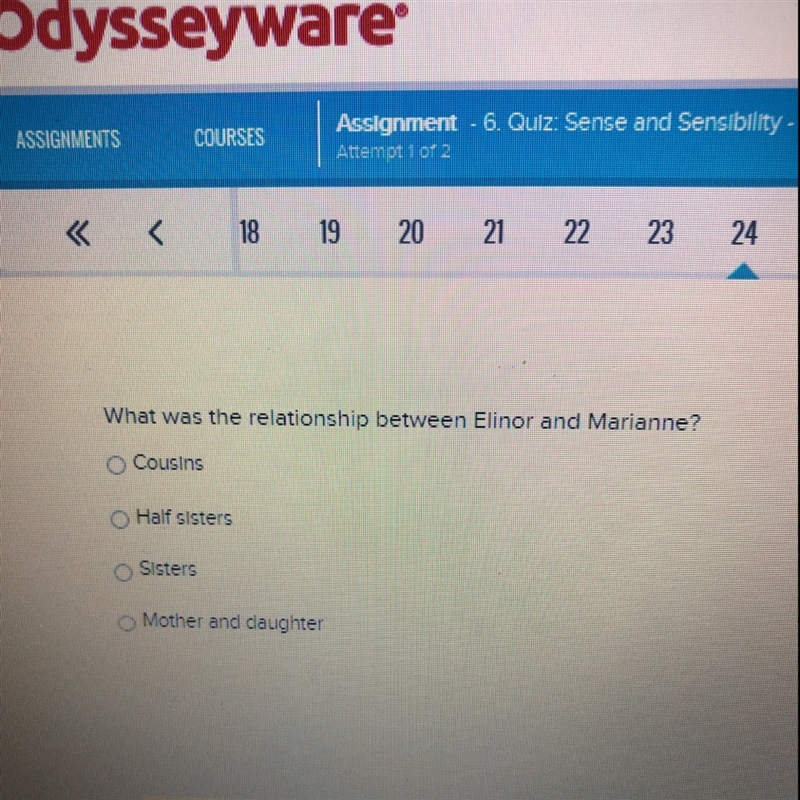 What was the relationship between elinor and marianne-example-1