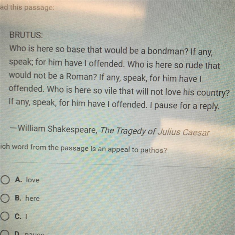 Which word from the passage is an appeal to pathos?-example-1