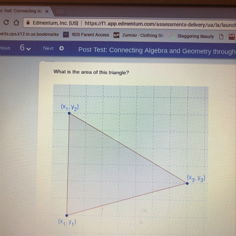 What is the area of this triangle?-example-1