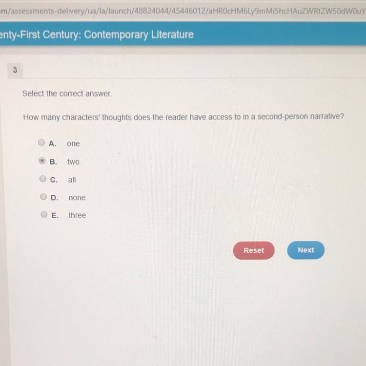 How many characters' thoughts does the reader have access to in a second-person narrative-example-1