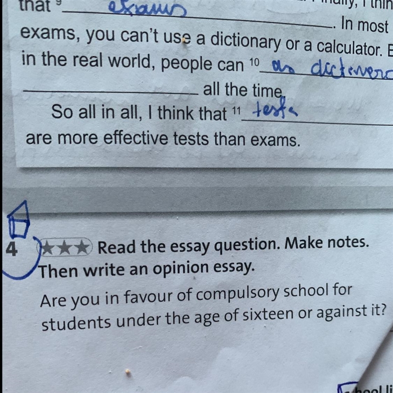 Are you in favour of compulsory school for students under age 16 or against it ?-example-1