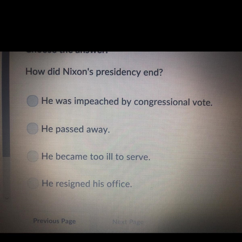 How did Nixon’s presidency end-example-1