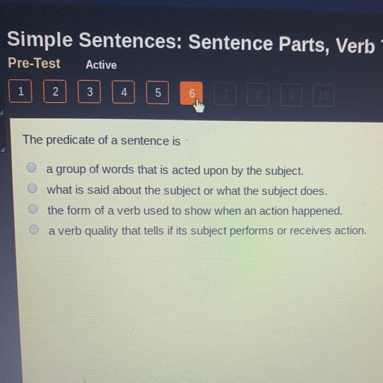 The predicate of a sentence-example-1