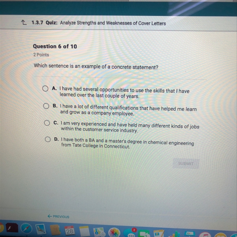 Which sentence is an example of a conclusion statement?-example-1