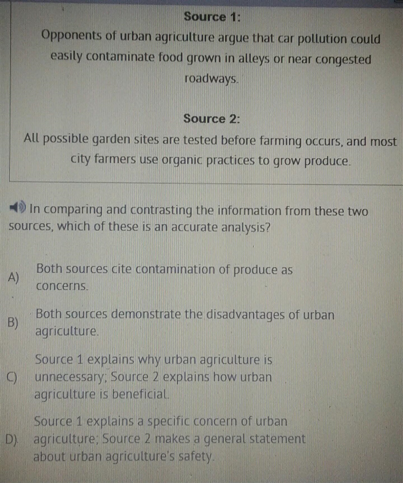 In comparing and contrasting information from these two sources which of these is-example-1