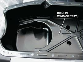 The windage tray in this figure is used to A. prevent oil leaking. B. lower the oil-example-1