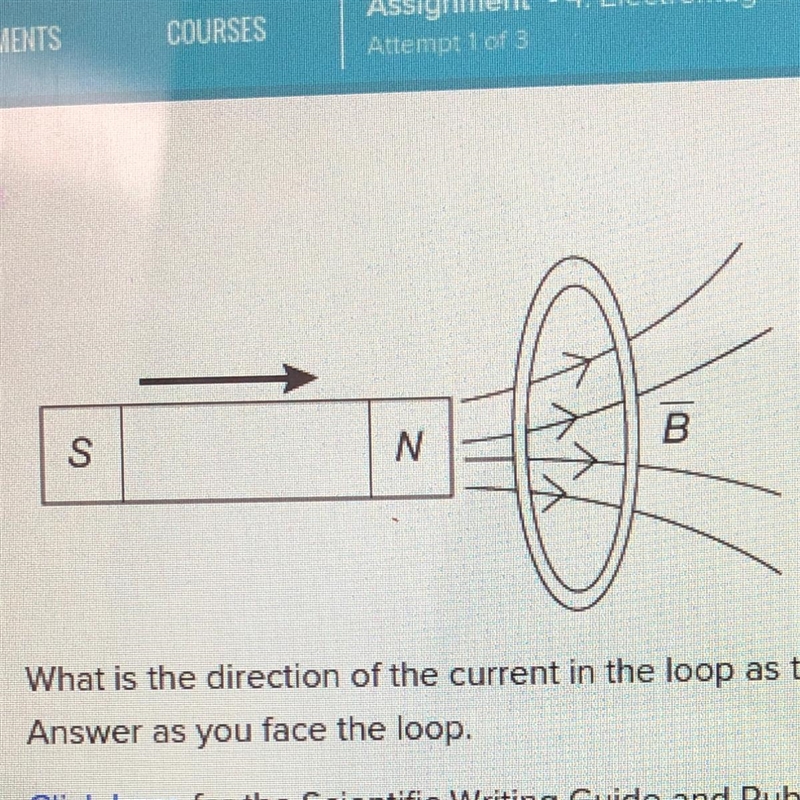 What is the direction of the current in the loop as the loop is pushed into the magnetic-example-1