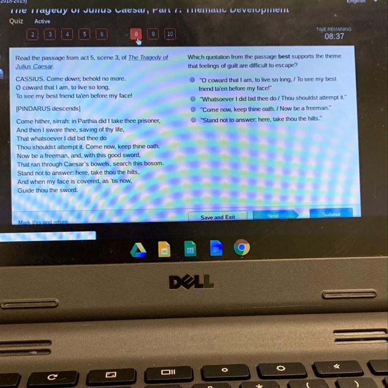 which quotation from the passage best supports the theme that a feeling of guilt are-example-1