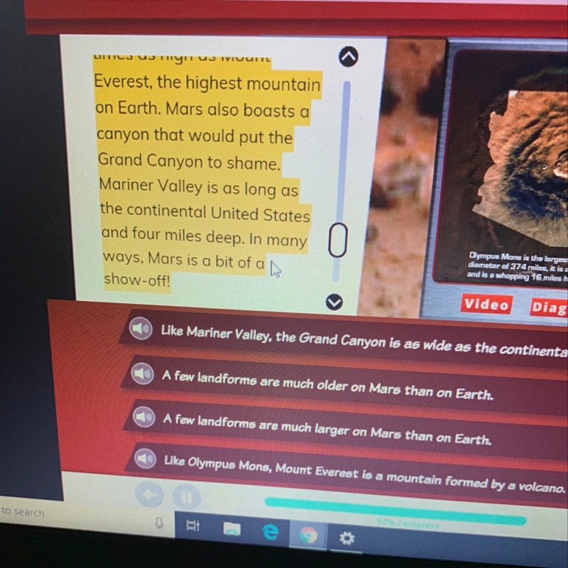 What conclusion can be drawn about the landform on Earth and on Mars-example-1