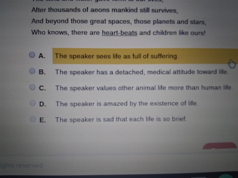 and that's poem by Ruskin Bond what does the use of the word heartbeat suggest about-example-1