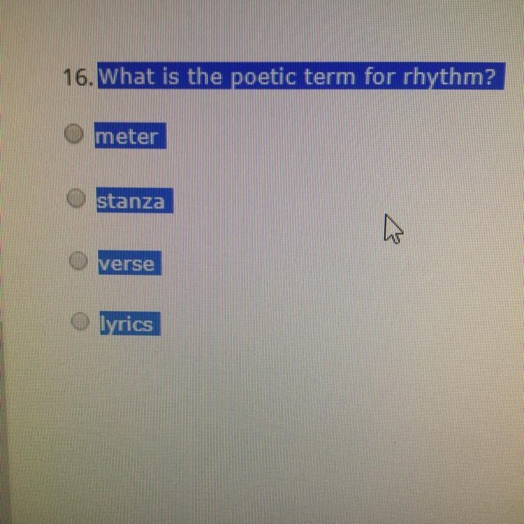 What is the poetic term for rhythm?-example-1