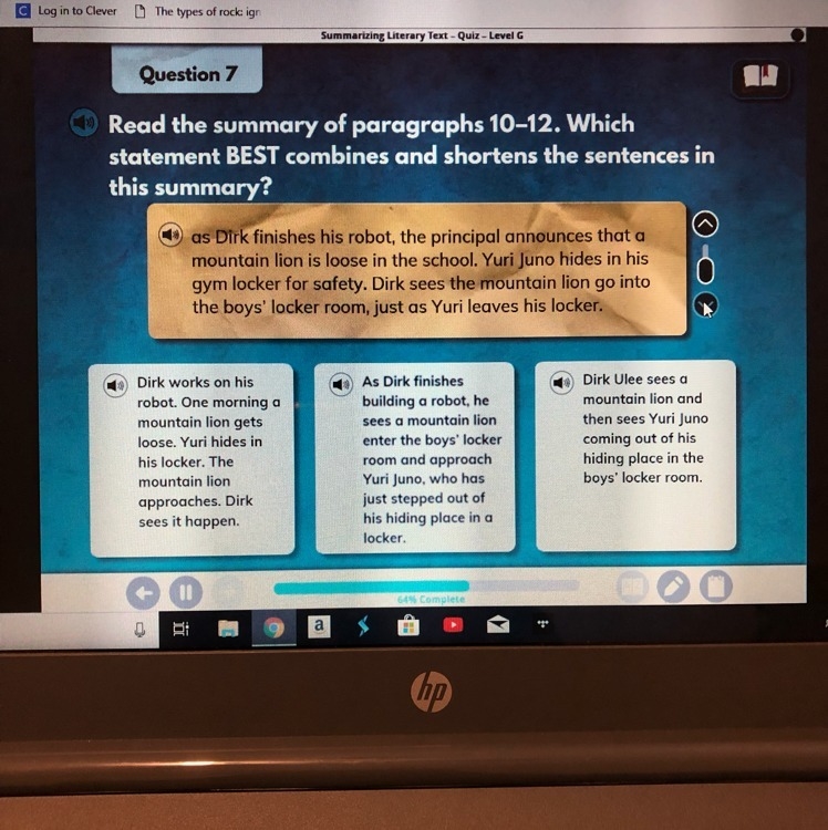 Read the summary of paragraphs 10-12. Which statement BEST combines and shortens the-example-1