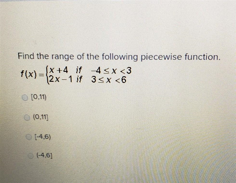 PLS HELP find the range of the following piecewise function​-example-1