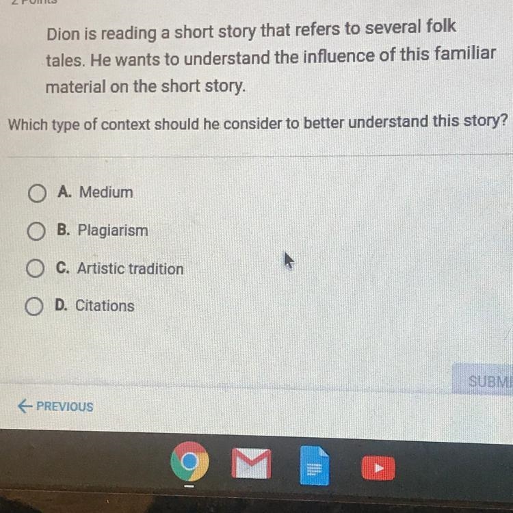 Which type of context should he consider to better understand this story?-example-1