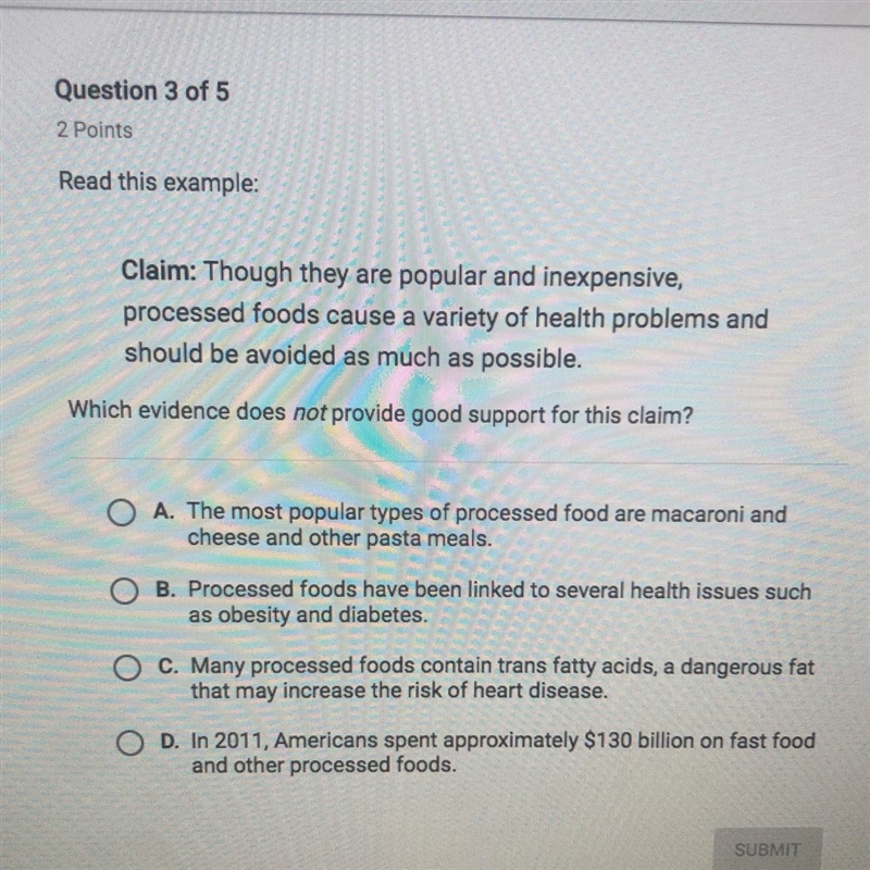 claim: though they are popular and inexpensive, processed foods cause a variety of-example-1