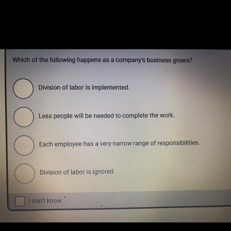 Which of the following happens as a company’s business grows?-example-1