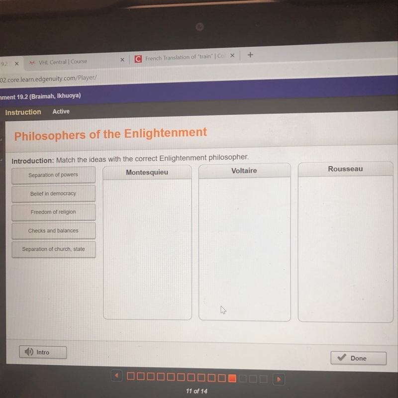 Match the ideas with the correct enlightenment philosopher?-example-1