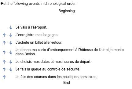 Put the following events in chronological order. FRENCH-example-1