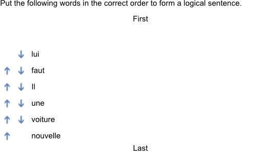 FRENCH II - PLEASE HELP: Put the following words in the correct order to form a logical-example-1