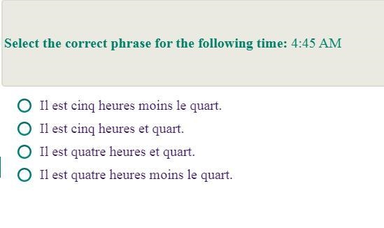 How do you say 1:30 in a correct phase in french? Translation 1. It is a quarter to-example-1