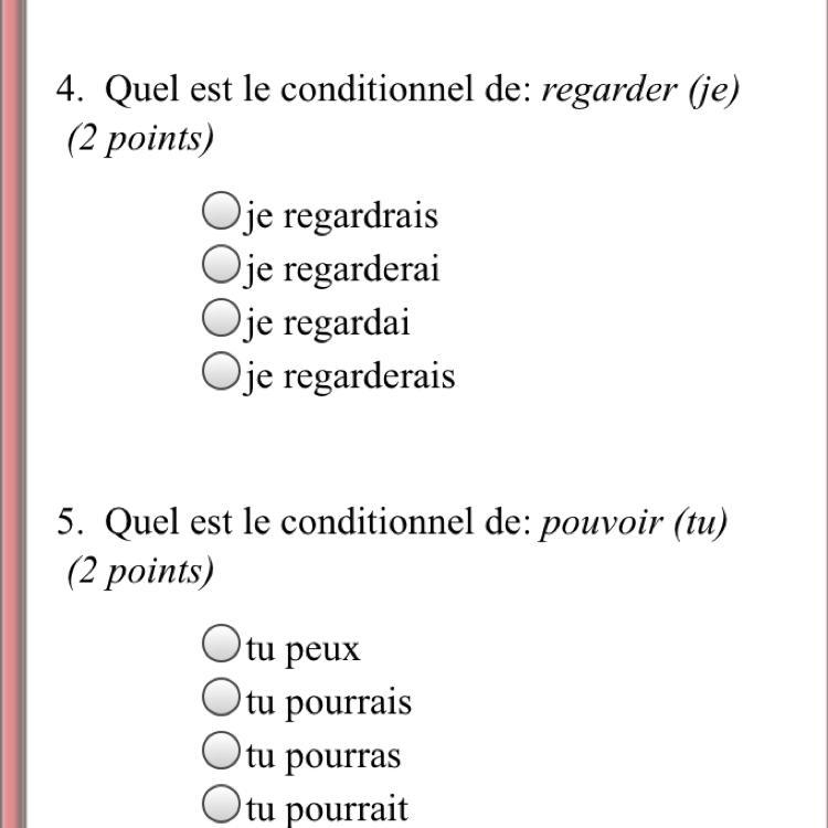 Quel est le conditionnel de:-example-1