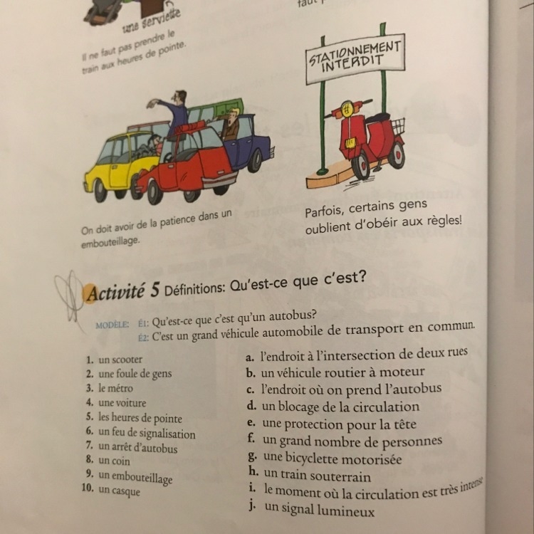 I have to match them but I can’t translate French ‍♀️ please help me-example-1