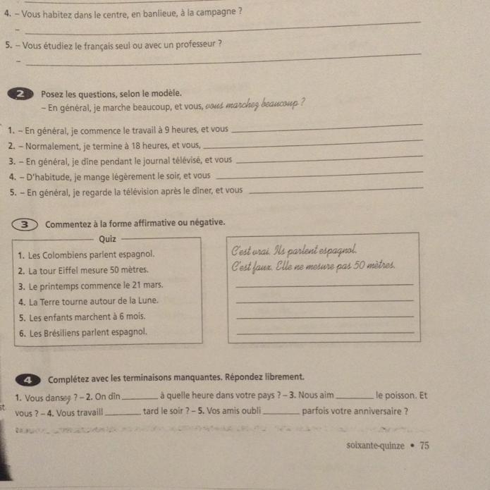 Help I need help with questions 3 and 4 it is in French and-example-1