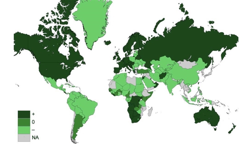 The following map shows net migration rates throughout the world in 2008. Why are-example-1