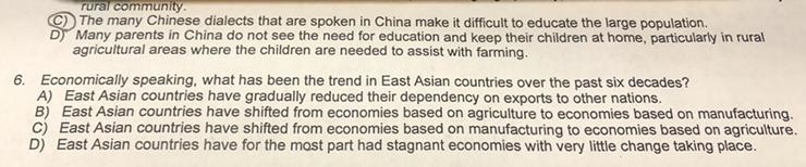 Economically speaking, what has been the trend in East Asian countries over the past-example-1